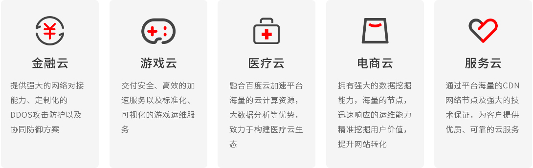 百度云加速行业专业解决方案